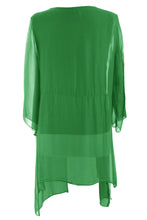 Load image into Gallery viewer, V Neck Asymmetric Silk Top
