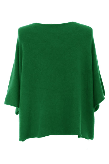 Batwing Short Sleeve Soft Knit Jumper