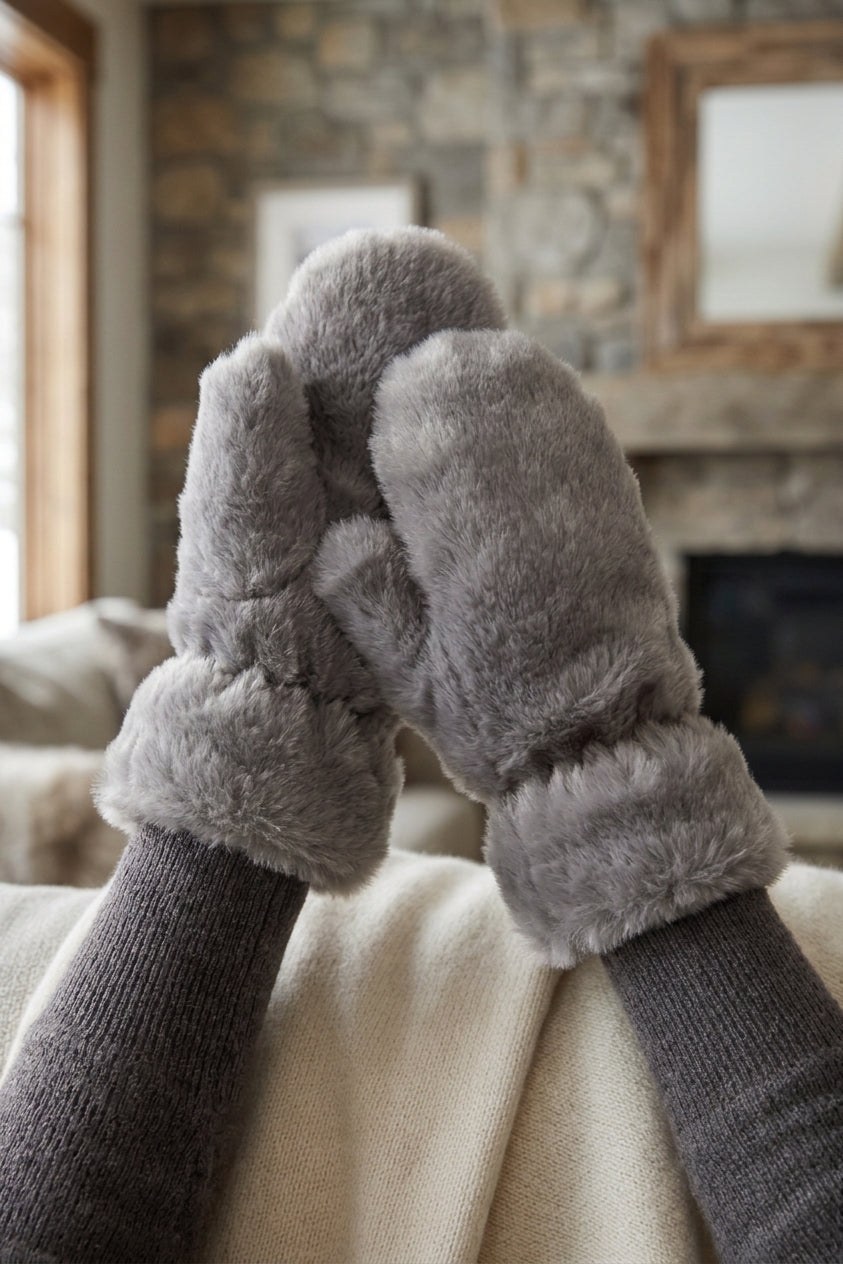 Faux Fur Mittens