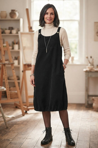 Corduroy Pinafore Dress