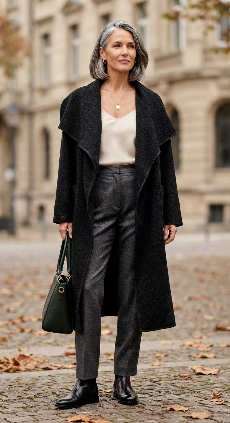 Waterfall Boiled Wool Coat
