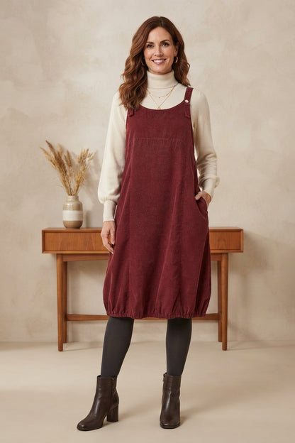 Corduroy Pinafore Dress