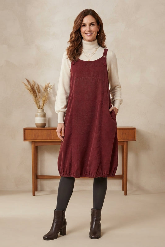 Corduroy Pinafore Dress