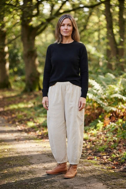 2 Slit Pocket Barrel Leg Corduroy Trouser