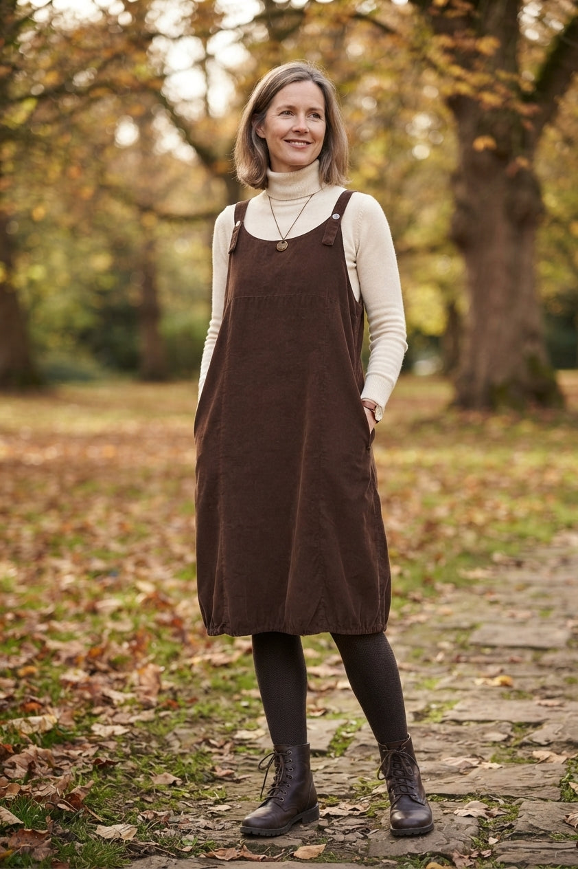 Corduroy Pinafore Dress