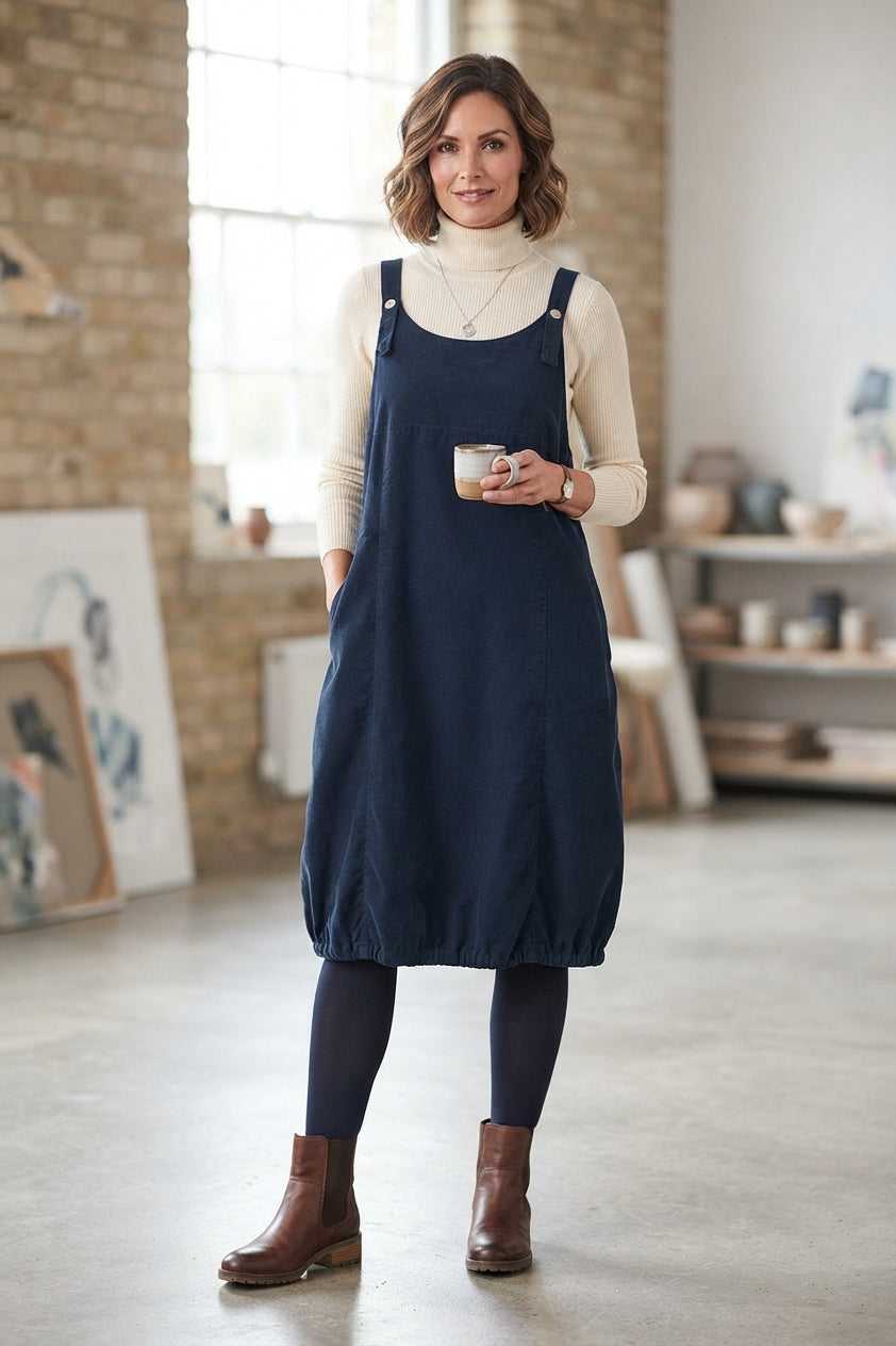 Corduroy Pinafore Dress