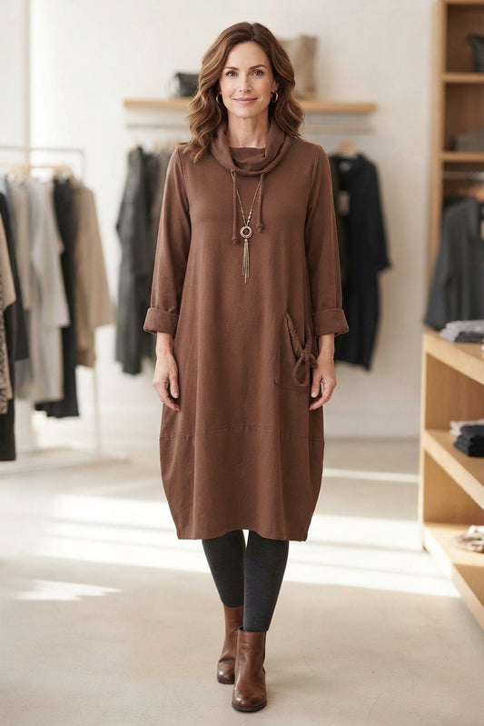 Cowl Neck Dress