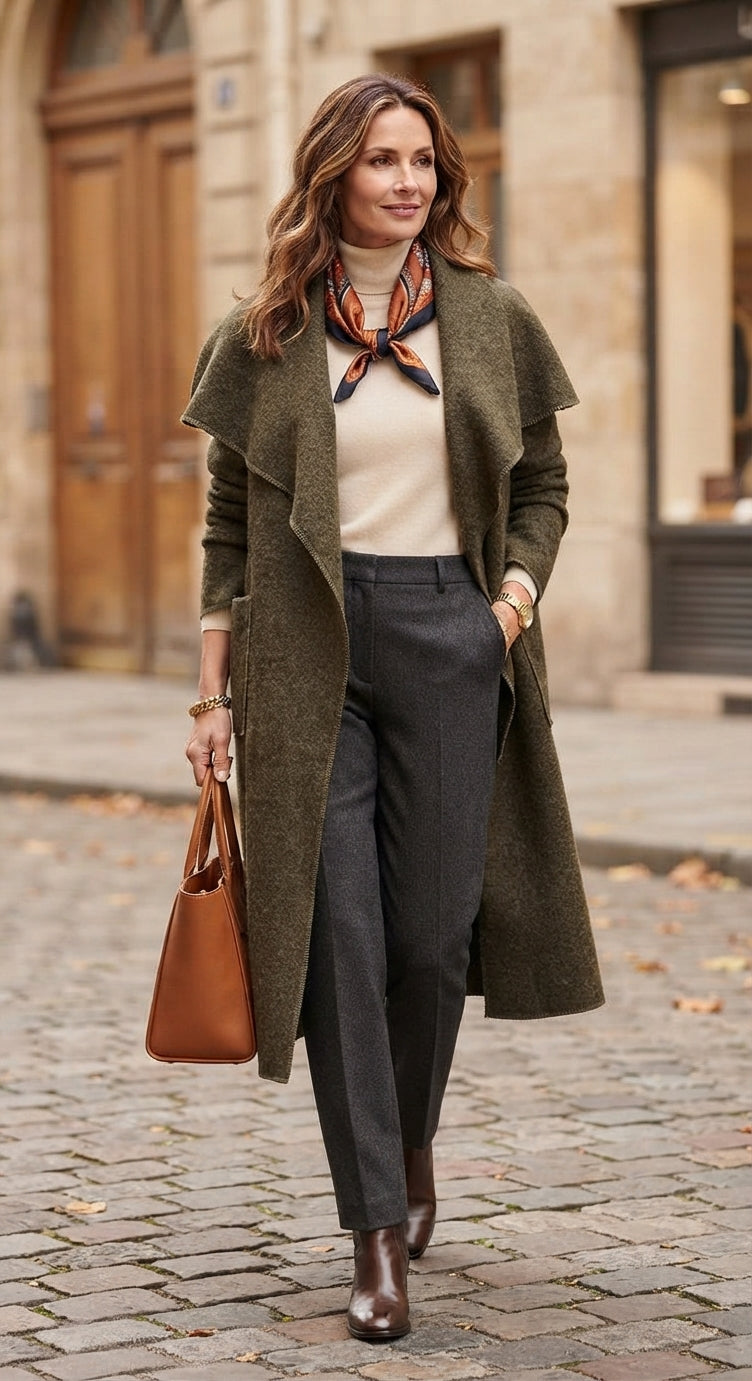 Waterfall Boiled Wool Coat