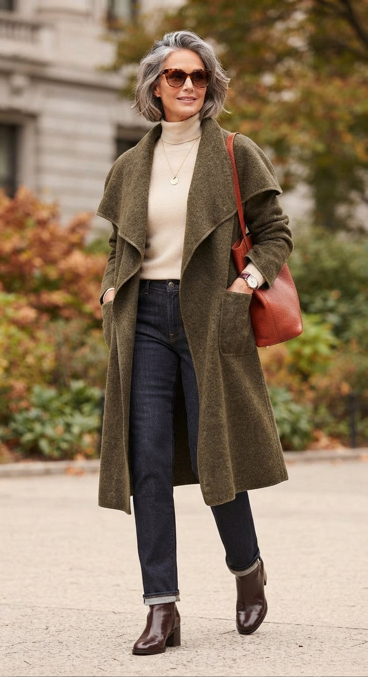 Waterfall Boiled Wool Coat