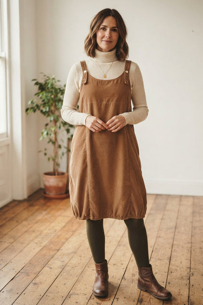 Corduroy Pinafore Dress