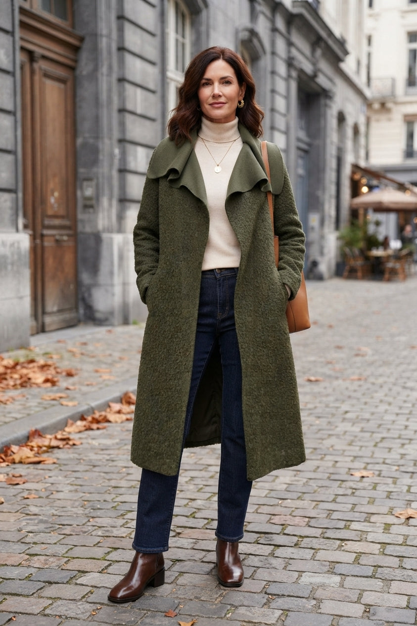 Plain Boucle Coat