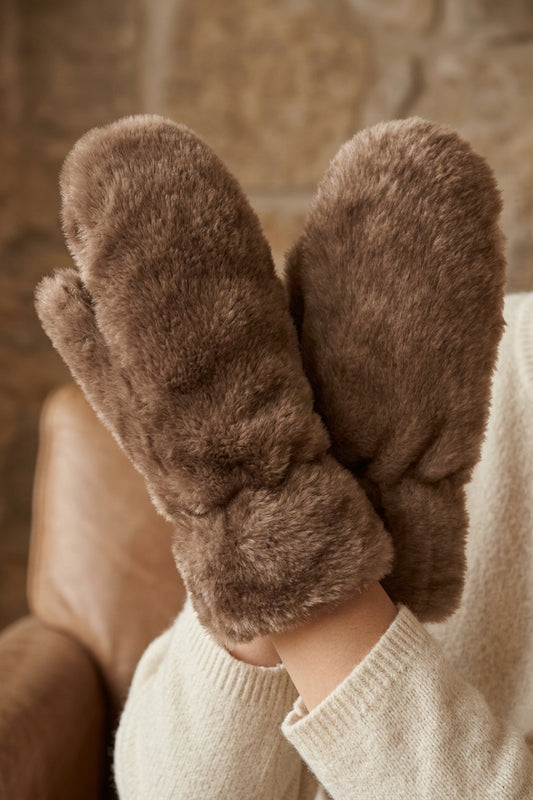 Faux Fur Mittens