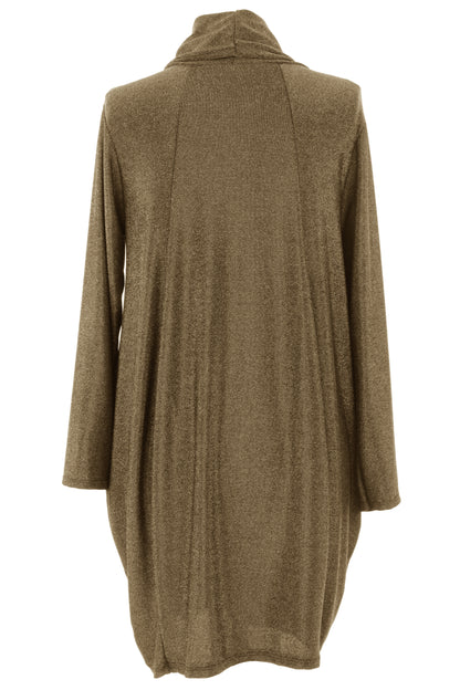 Cowl Neck Lurex Dress