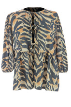 Load image into Gallery viewer, Zebra Print 3 Tie Top

