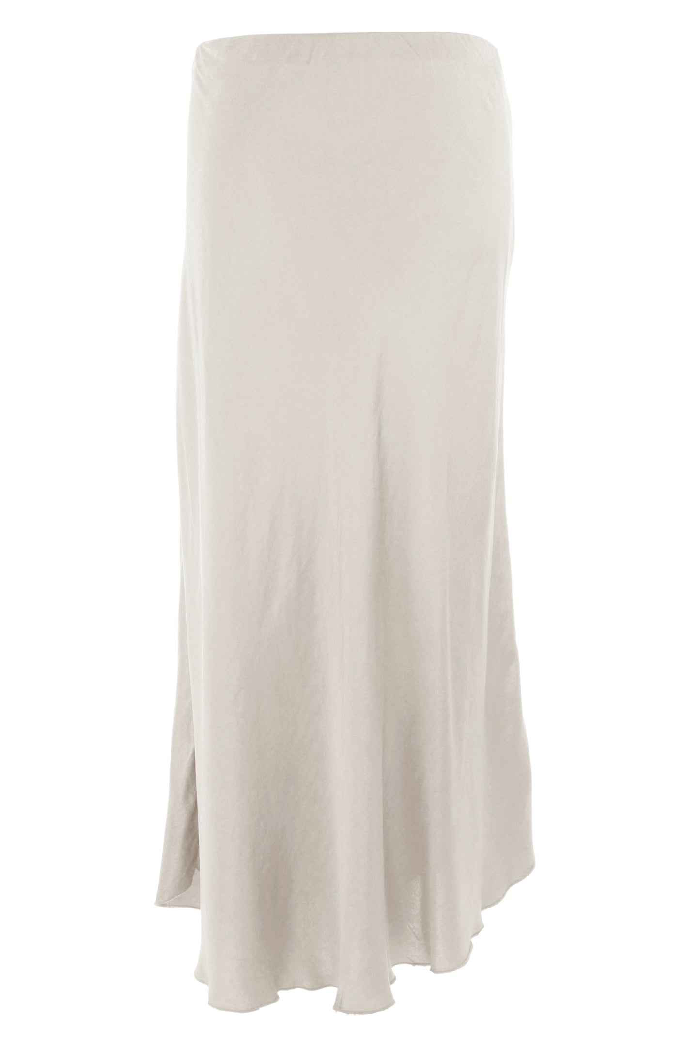 Bias Cut Silk Satin Midi Skirt