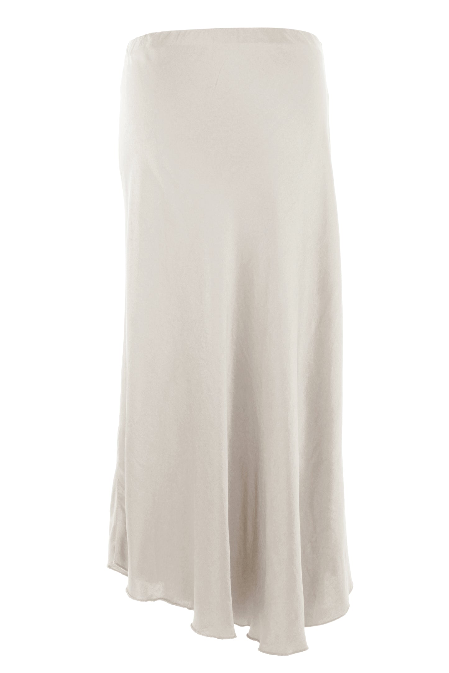 Bias Cut Silk Satin Midi Skirt