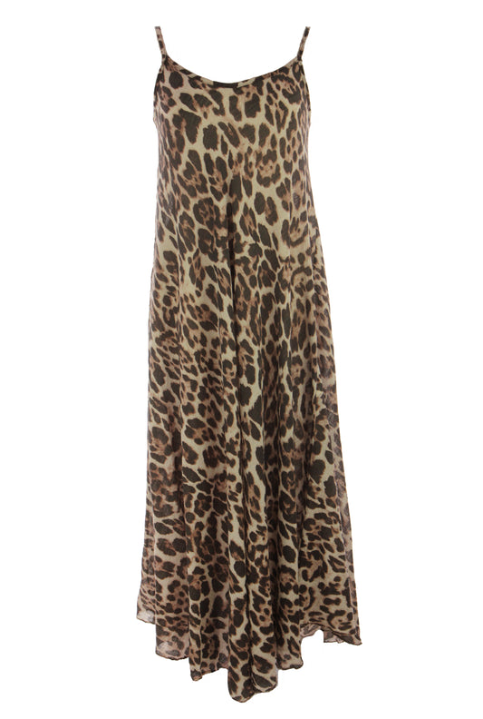 Leopard Flared Midi