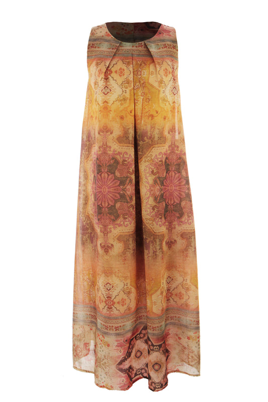 Abstract Print Maxi Dress