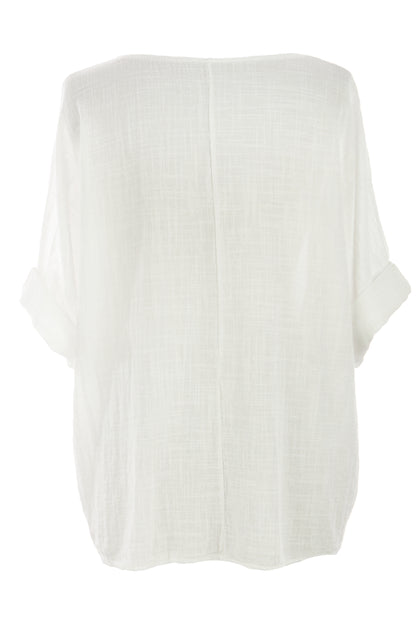 Dandelion Floral Print Cotton Top