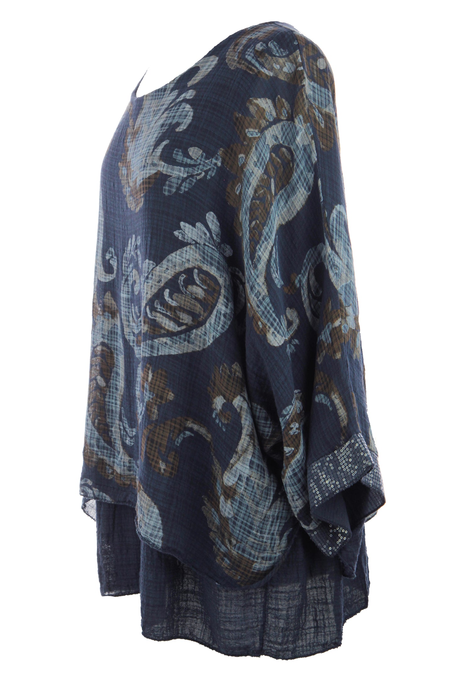 Paisley Print Necklace Top