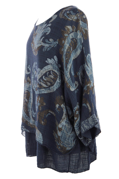 Paisley Print Necklace Top