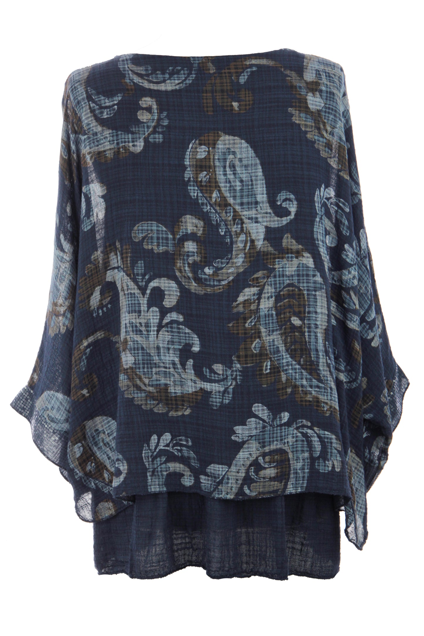 Paisley Print Necklace Top