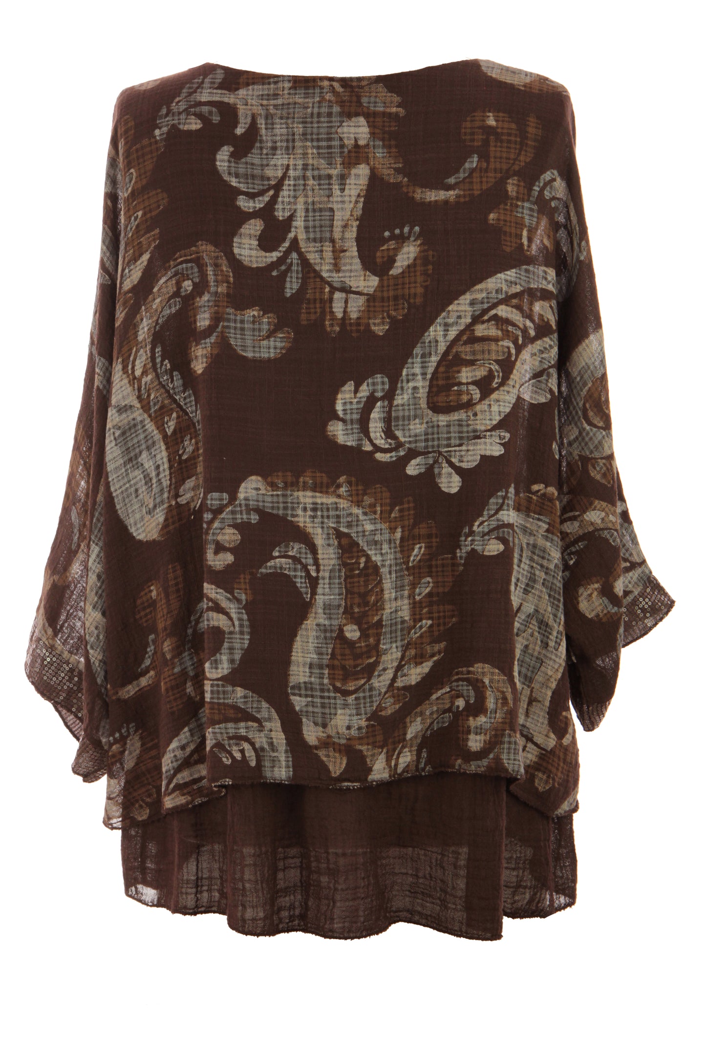 Paisley Print Necklace Top