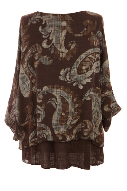 Paisley Print Necklace Top