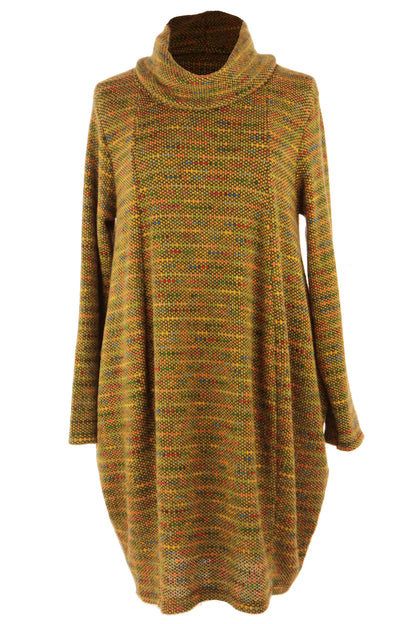 Cowl Neck Fleck Dress