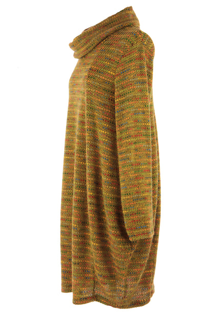 Cowl Neck Fleck Dress