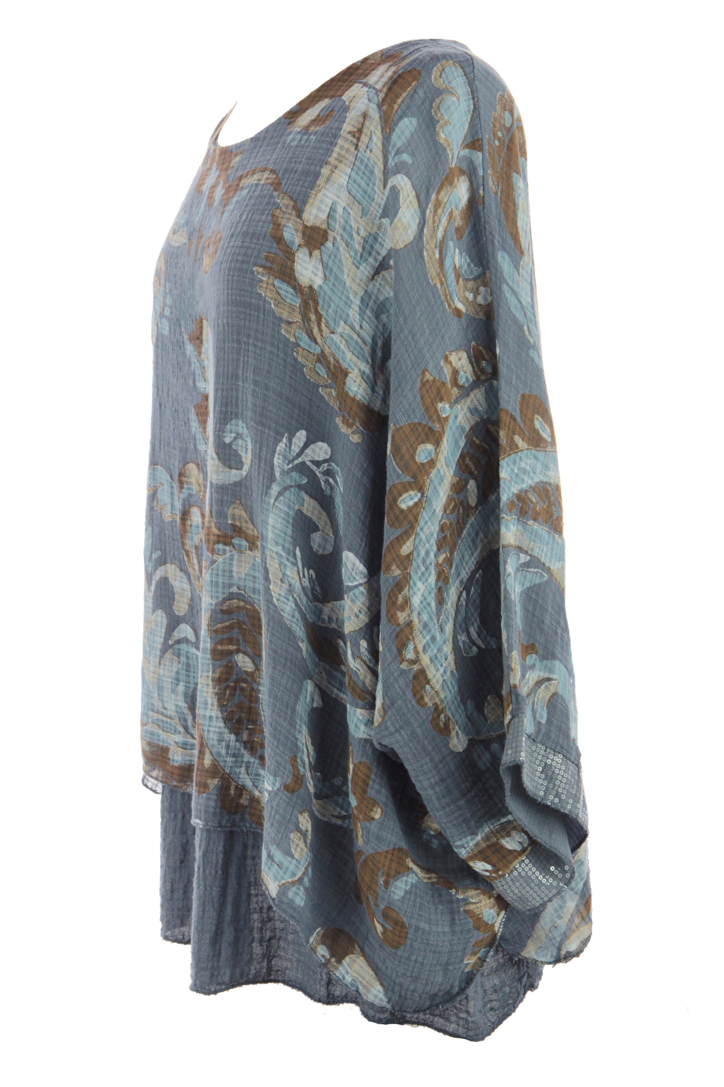 Paisley Print Necklace Top