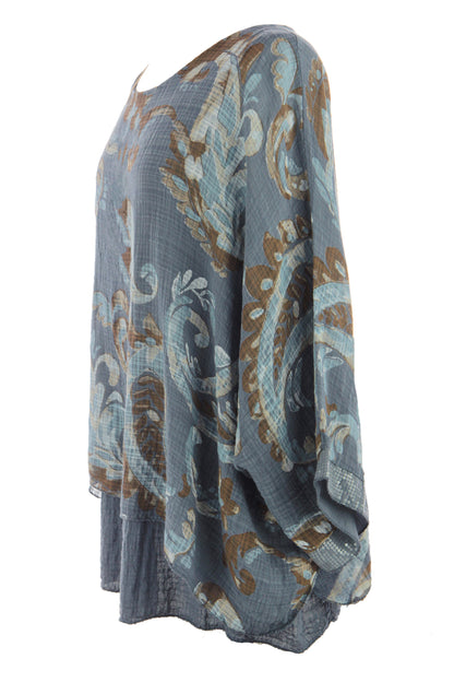 Paisley Print Necklace Top