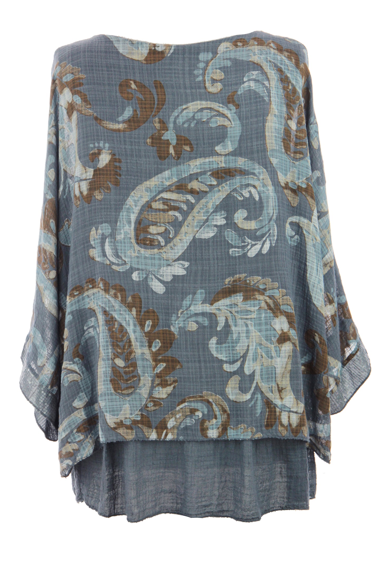Paisley Print Necklace Top