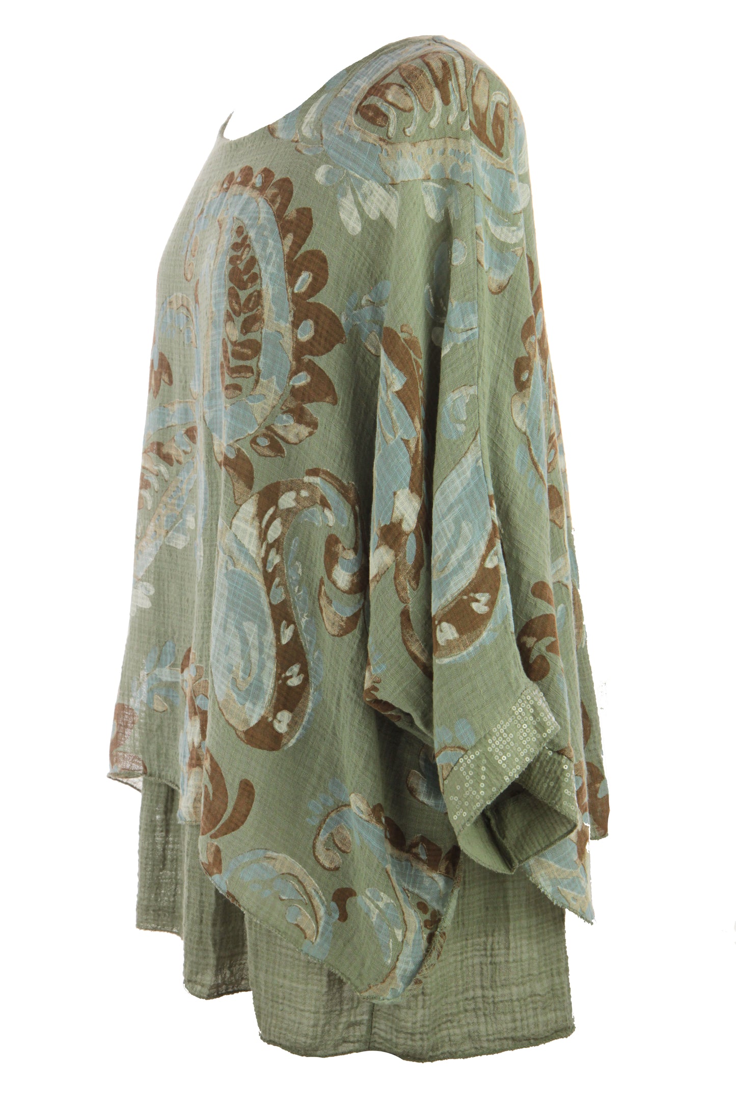 Paisley Print Necklace Top