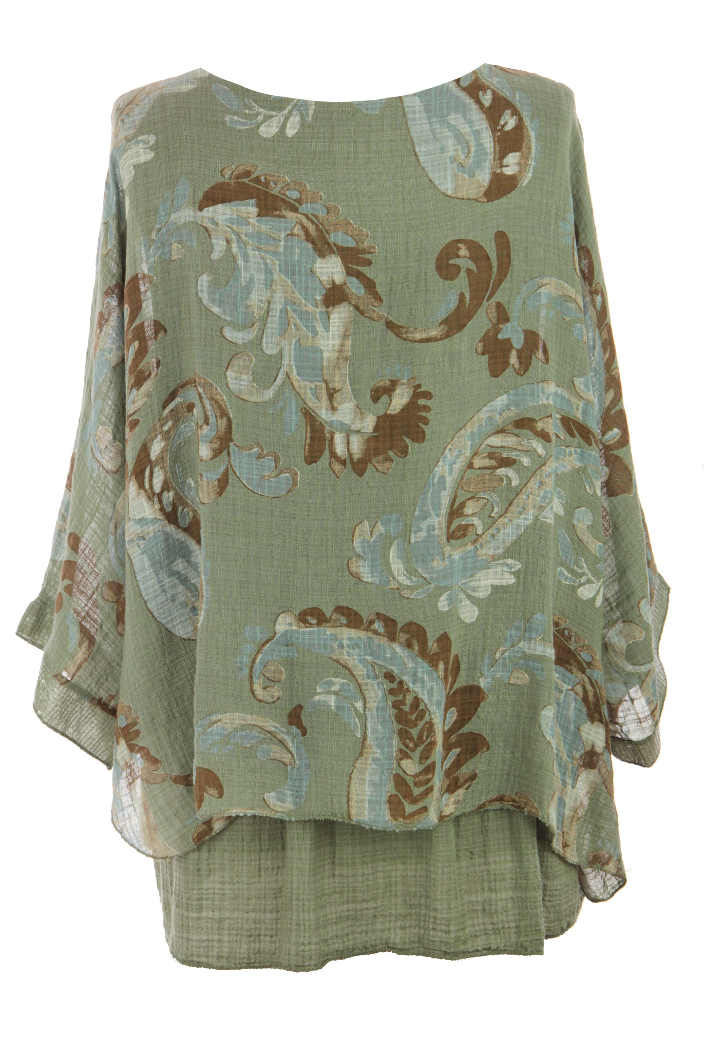 Paisley Print Necklace Top