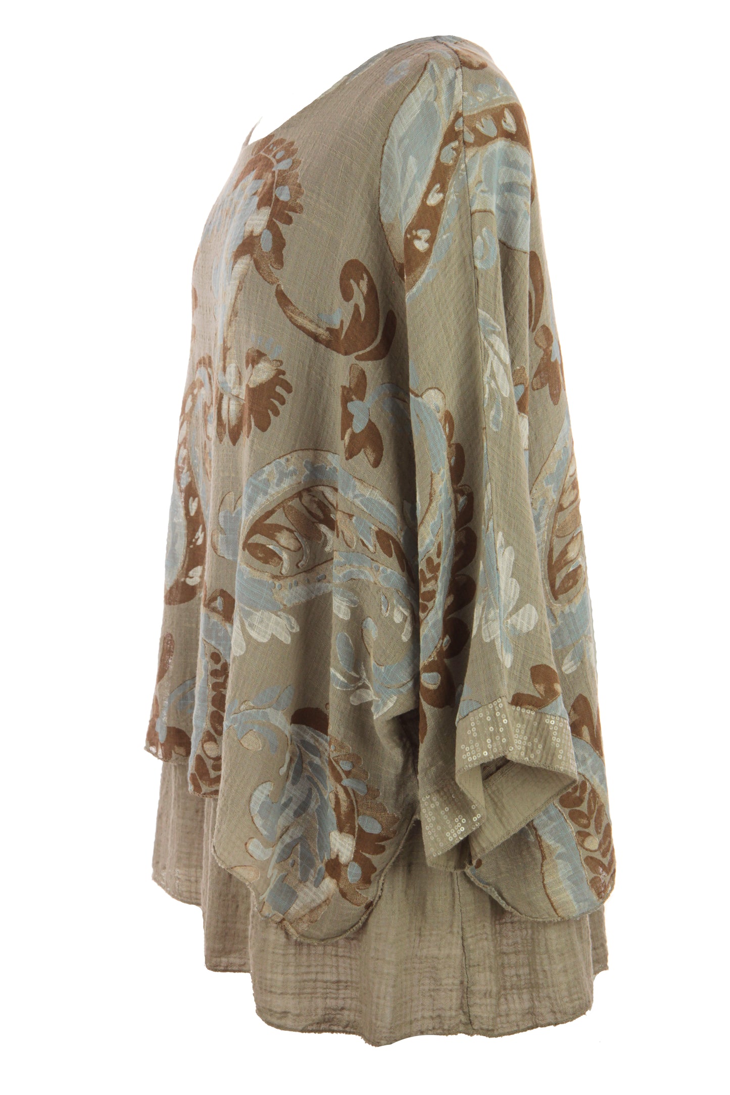 Paisley Print Necklace Top