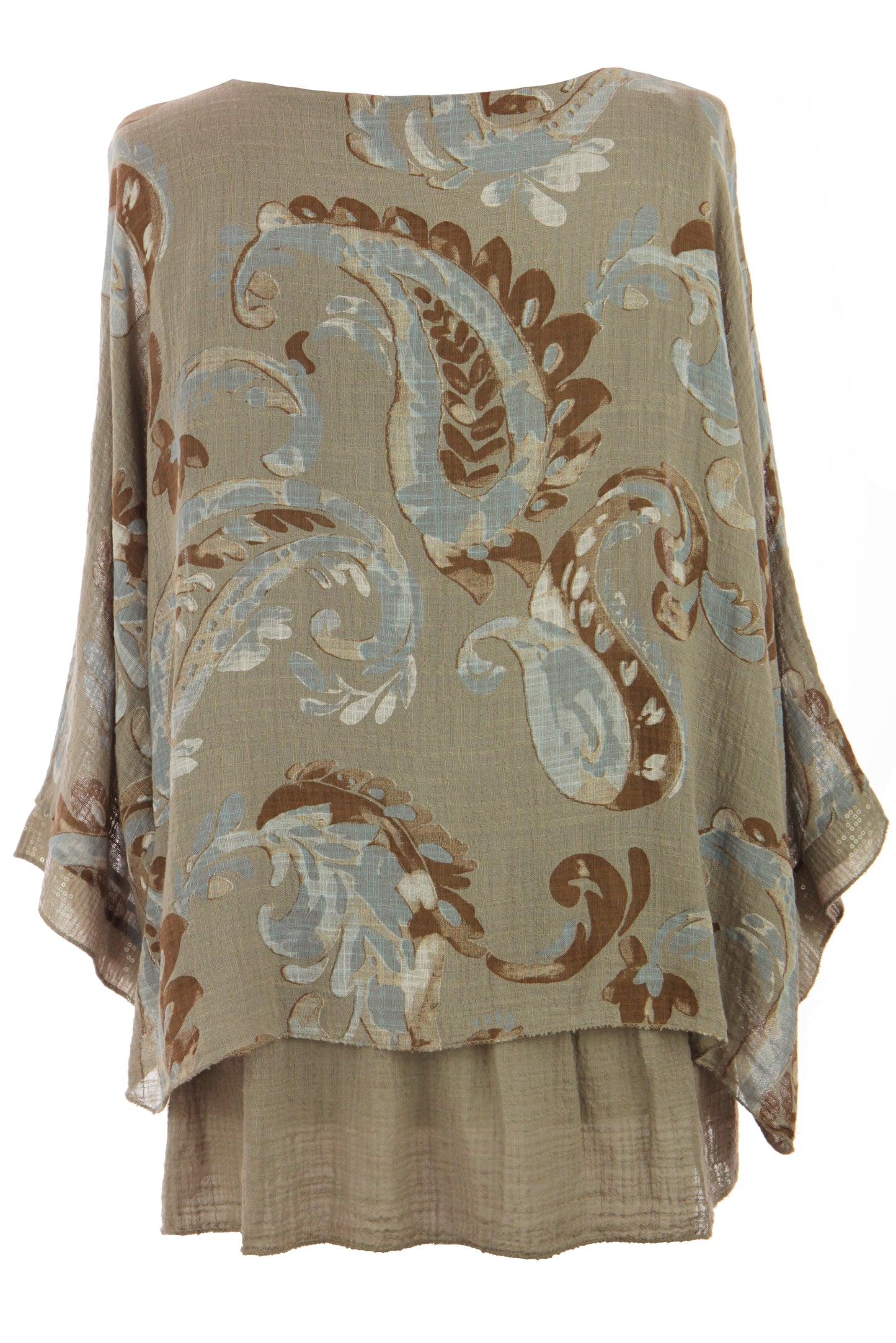 Paisley Print Necklace Top