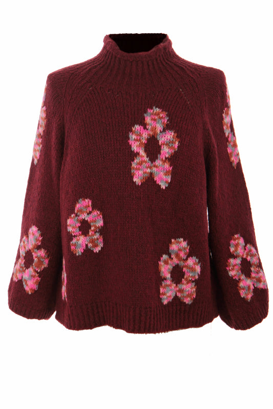 Flower Wool Knit Jumper