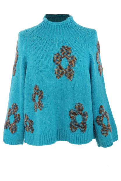 Flower Wool Knit Jumper