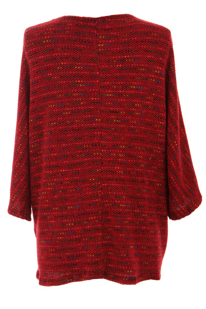 Batwing Tweed Necklace Top