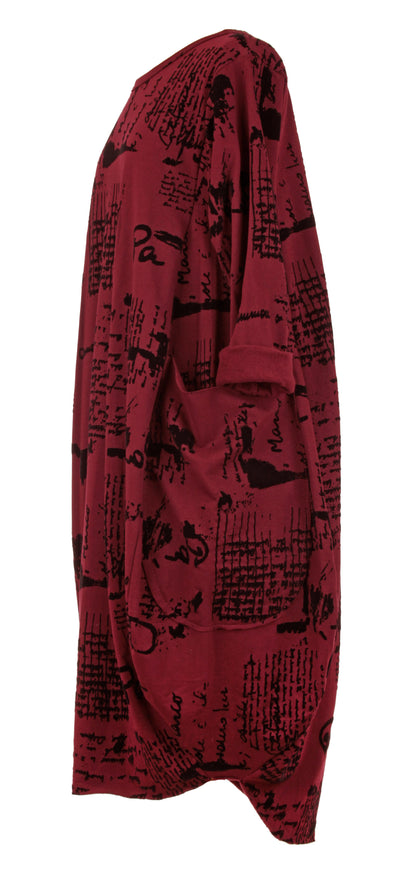 Flocking Script Midi Dress