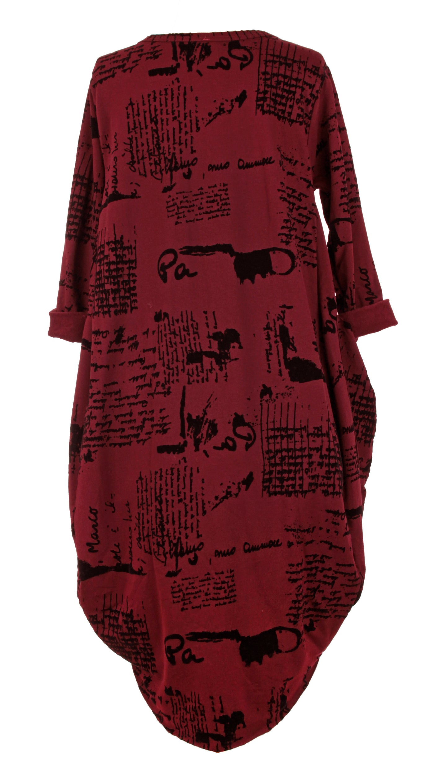 Flocking Script Midi Dress