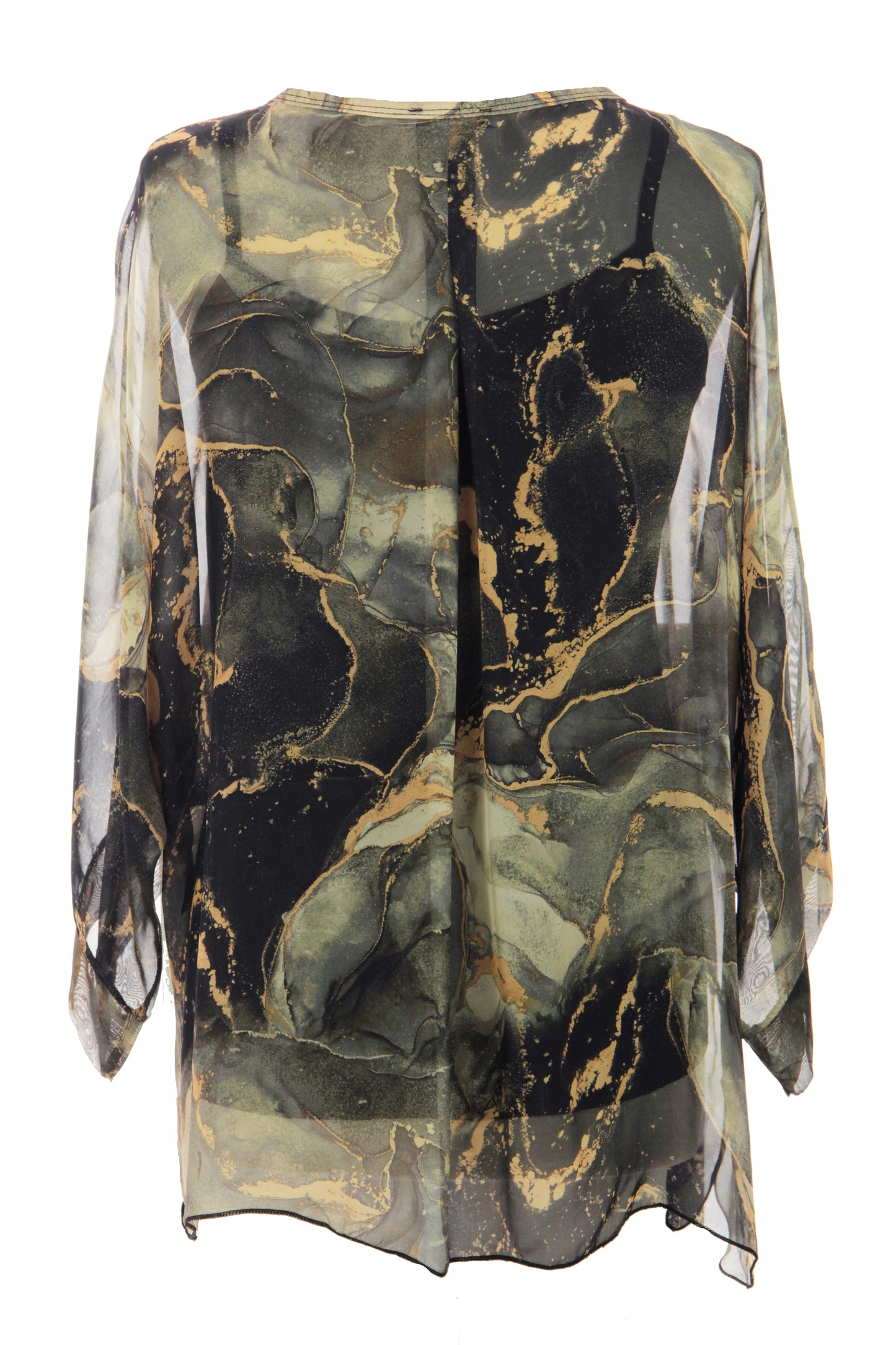 Marble Print Silk Shirt