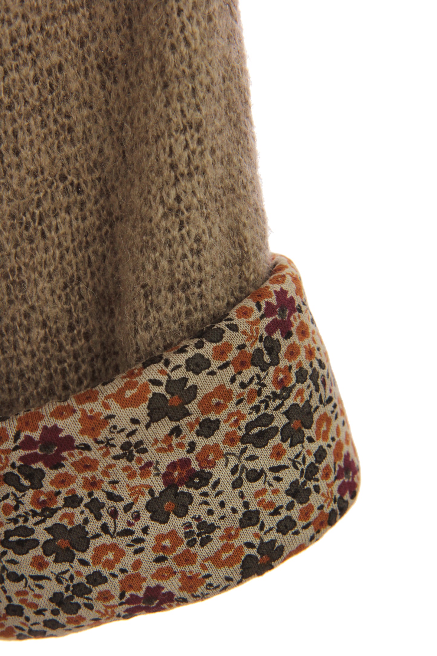 2 Piece Floral Scarf Mohair Knit Blouse