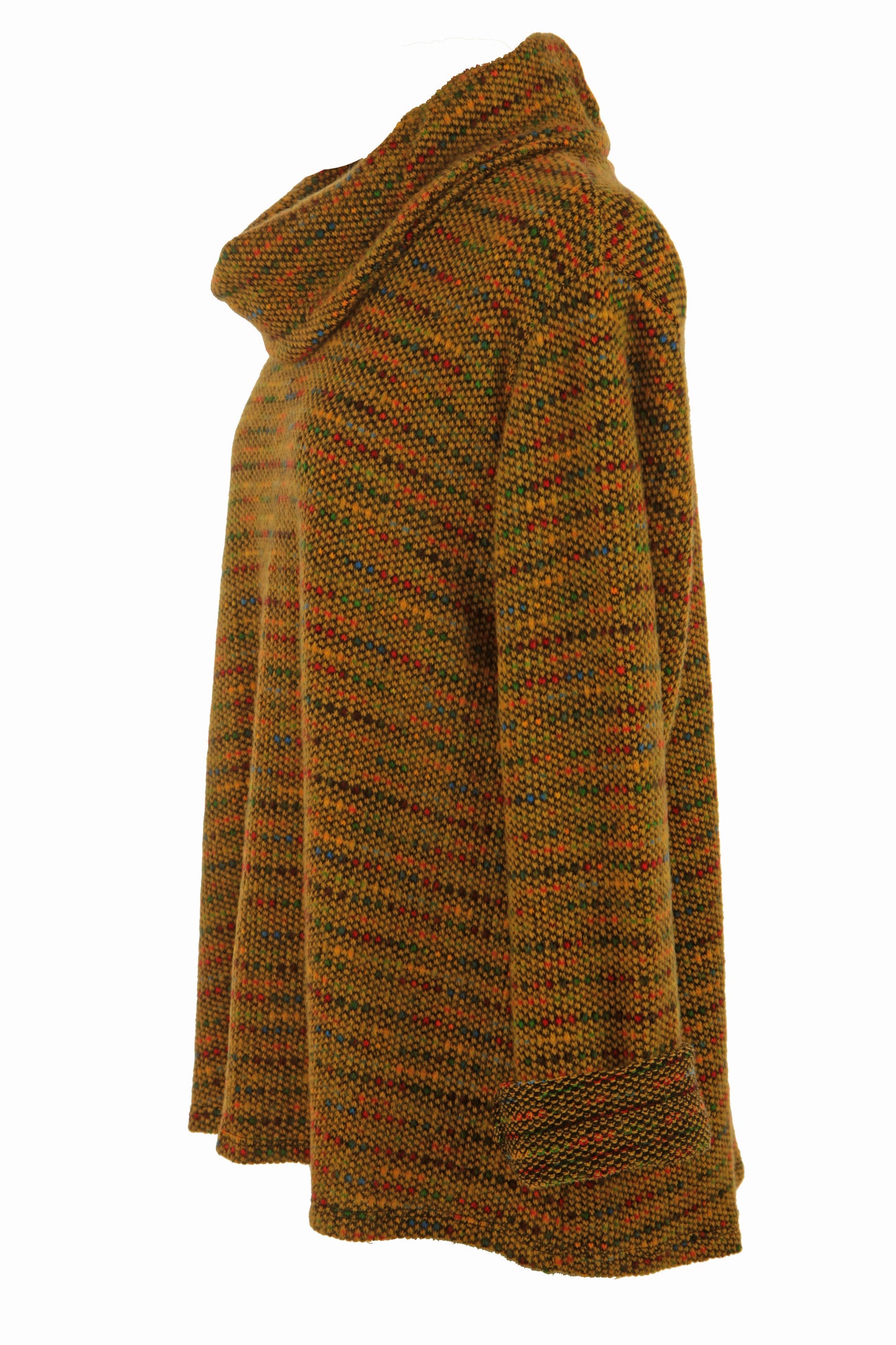 Cowl Neck Tweed Top
