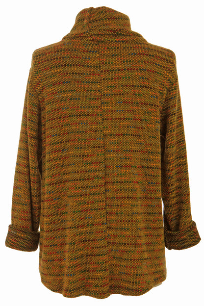 Cowl Neck Tweed Top
