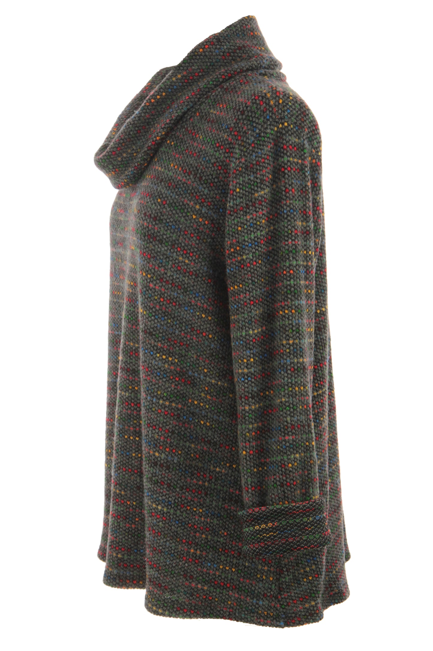 Cowl Neck Tweed Top