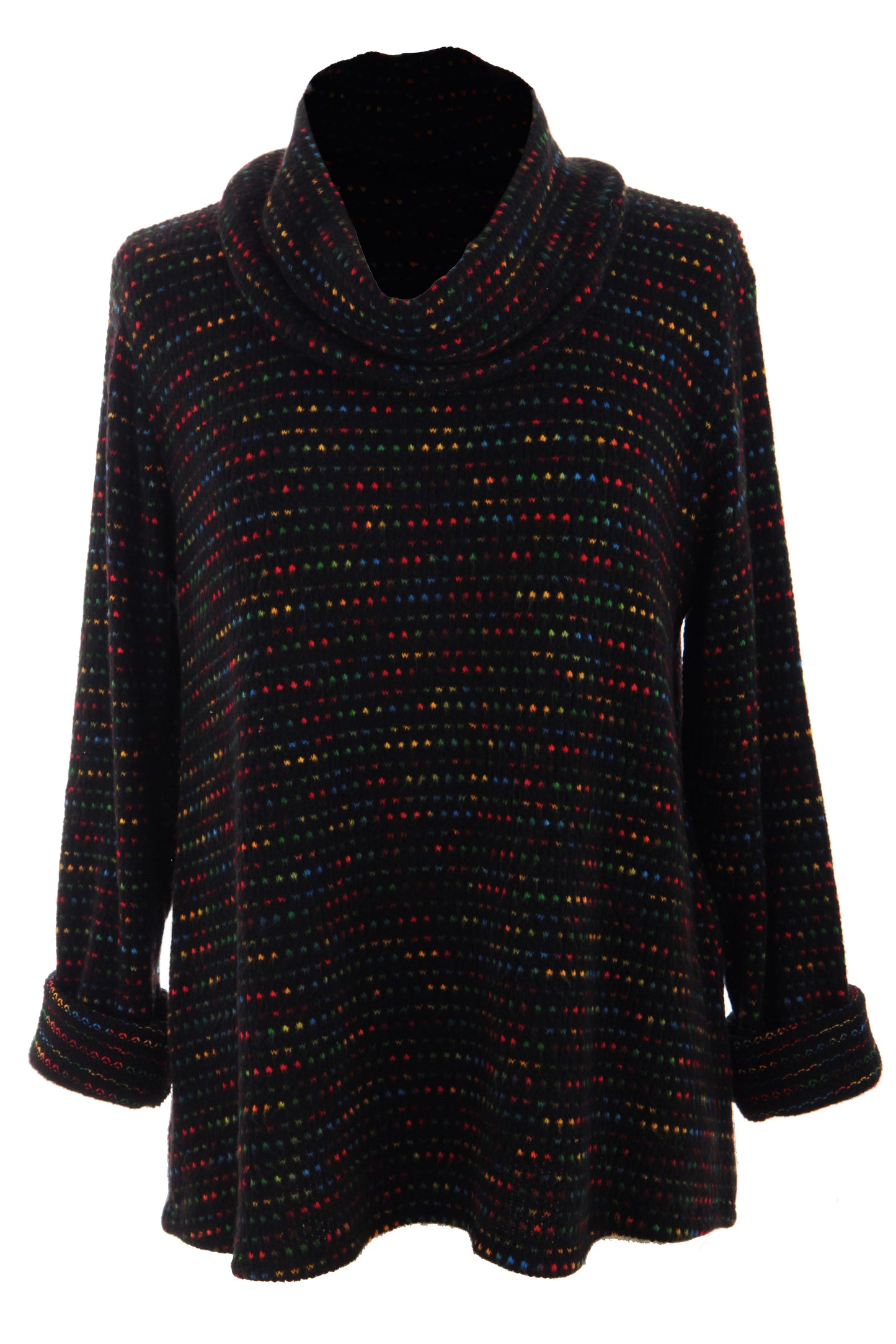 Cowl Neck Tweed Top