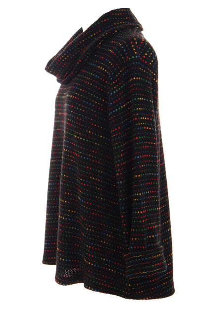 Cowl Neck Tweed Top