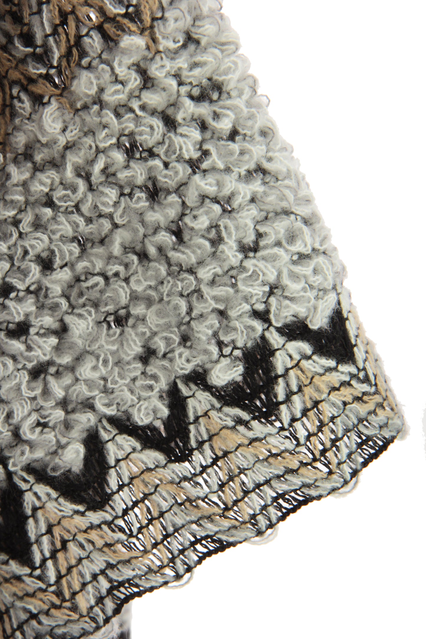 Tassel Hem Knitted Cape